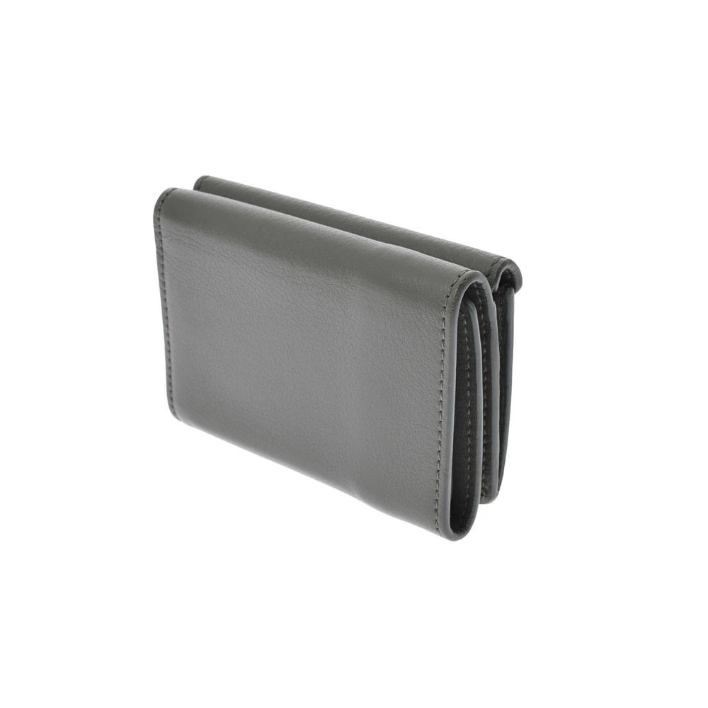Balenciaga fold Gray Paper Calf Tri Wallet